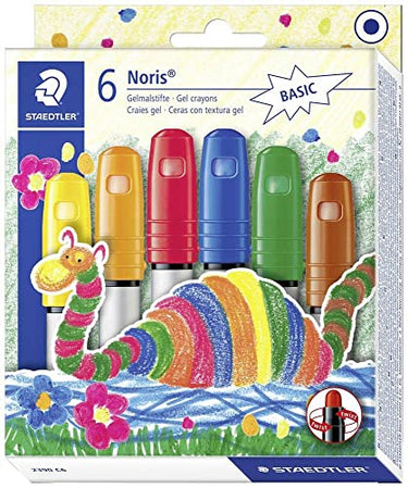 STAEDTLER 2390 C6 Gelmalstifte Noris Club (superweich, farbintensiv, leichte Handhabung, 6 farblich sortierte Gelmalstifte) im Sale